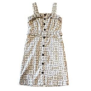 Ann Taylor Women’s Sleeveless Black and Cream Dress | Size Petite OP